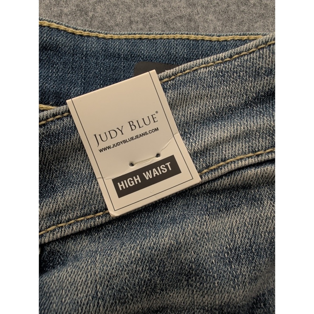 NWT Women's Judy Blue Bell Bottom Jeans Distressed High Rise size 1/25 - Picture 3 of 16